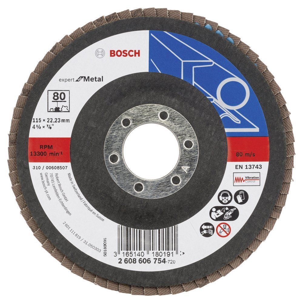 Bosch - 115 mm 80 Kum Expert Serisi Metal Flap Disk 2608606754