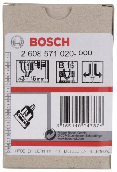 Bosch - 3-16 mm - B-16 Anahtarlı Mandren 2608571020