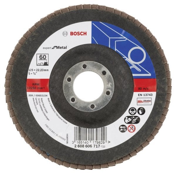 Bosch - 125 mm 60 Kum Expert Serisi Metal Flap Disk 2608606717