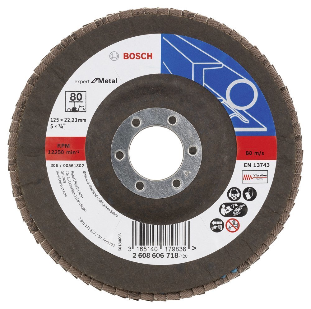 Bosch - 125 mm 80 Kum Expert Serisi Metal Flap Disk 2608606718