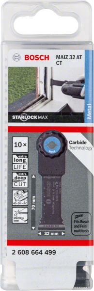 Bosch - Starlock Max - MAIZ 32 AT - Karpit Metal İçin Daldırmalı Testere Bıçağı 10'lu 2608664499