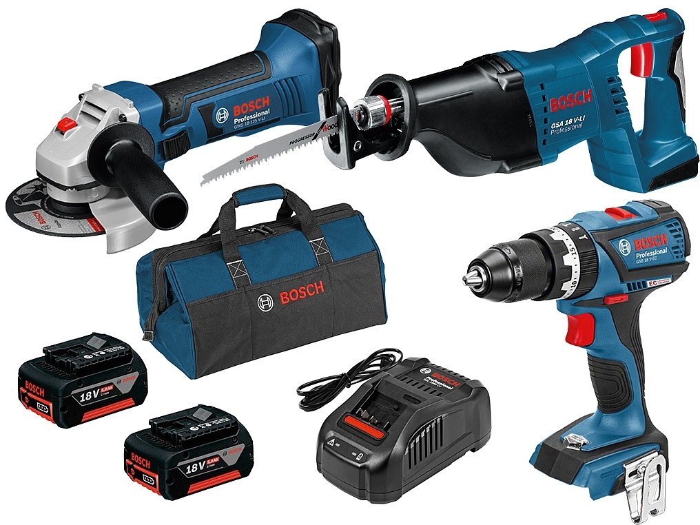 BOSCH GSR 18V 50C-GWS18-125V-LI-GSA18V-LI PRO-MİX MEGA SET