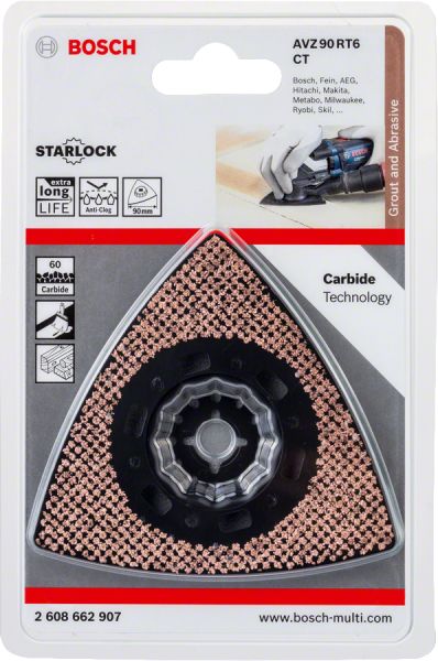 Bosch - Starlock - AVZ 90 RT6 - Karpit RIFF Zımpara Tabanı 60 Kum Kalınlığı 1'li 2608662907