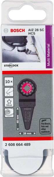 Bosch - Starlock - AIZ 28 SC - HCS Universal Derz ve Macun Kesici Bıçak 10'lu 2608664489