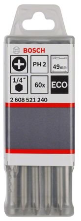 Bosch - Eco PH2 Vidalama Ucu 49mm 60'lı 2608521240