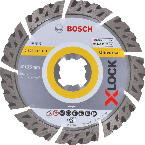 Bosch - X-LOCK - Best Serisi Genel Yapı Malzemeleri ve Metal İçin Elmas Kesme Diski 125 mm 2608615161