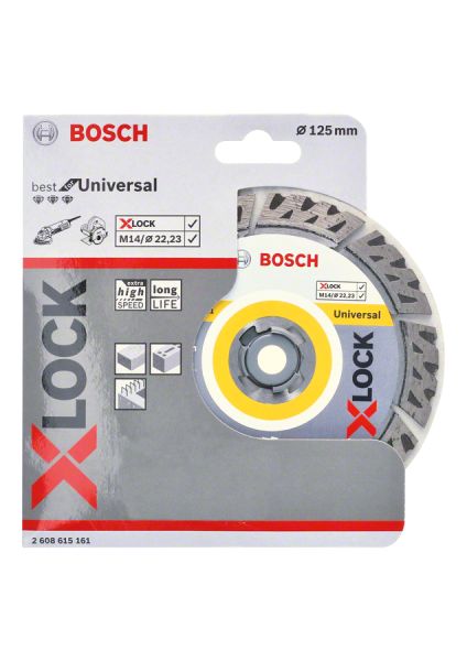 Bosch - X-LOCK - Best Serisi Genel Yapı Malzemeleri ve Metal İçin Elmas Kesme Diski 125 mm 2608615161