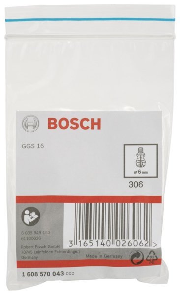 Bosch - GGS 16 Sıkma Somunlu Penset 6 mm 1608570043