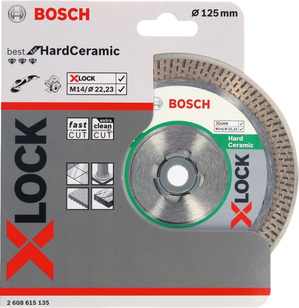 Bosch - X-LOCK - Best Serisi Sert Seramikler İçin Elmas Kesme Diski 125 mm 2608615135