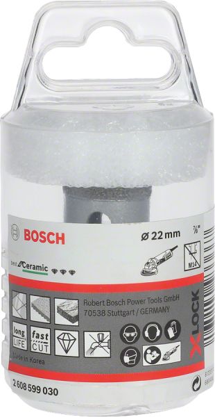 Bosch - X-LOCK - Best Serisi, Taşlama İçin Seramik Kuru Elmas Delici 22*35 mm 2608599030