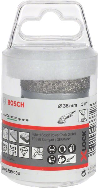 Bosch - X-LOCK - Best Serisi, Taşlama İçin Seramik Kuru Elmas Delici 38*35 mm 2608599036