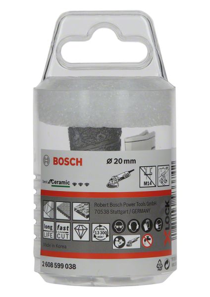 Bosch - X-LOCK - Best Serisi, Taşlama İçin Seramik Elmas Parmak Freze Ucu 2608599038