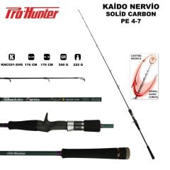 Kaido-Nervio Solid Caron Baitcast Rod KNC591-XHS Jig Kamışı