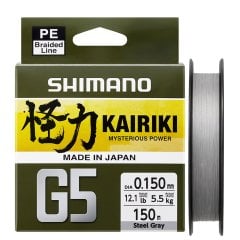 Shimano Kairiki G5 150M 0,15 Steel Gray Örgü İp Misinası
