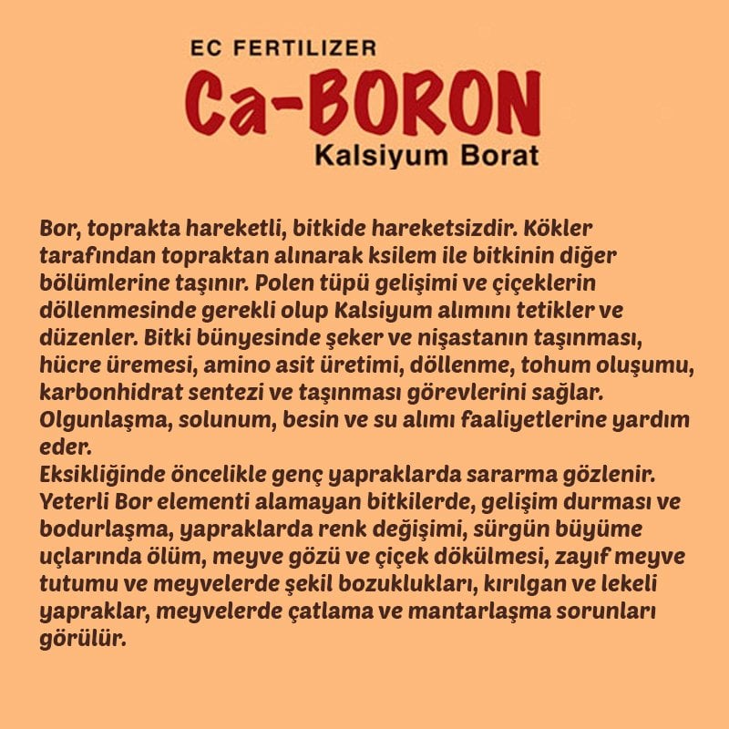 Kalsiyum Borat (Ca – BORON)(5kg)