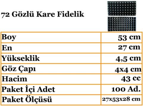 72 Gözlü Tohum Ekim Viyolu (10 Adet)