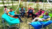 Ergonomik Turkuaz Renkli Teras Tv Bahçe Balkon İçin Paşa Koltuğu