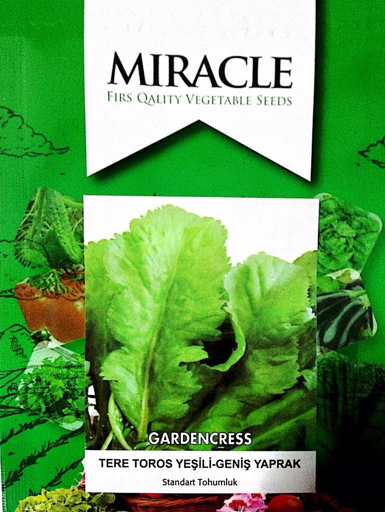 Miracle Toros Yeşili Geniş Yaprak Tere Tohumu (10 gram)