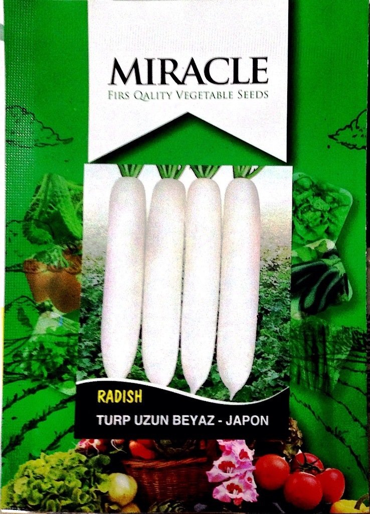 Miracle Uzun Beyaz Turp Tohumu (10 gram)
