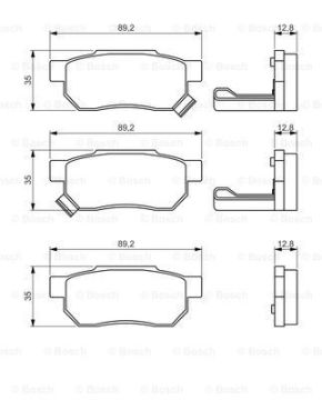 Honda Civic 6 Arka Disk Fren Balatası 1996-2001 BOSCH