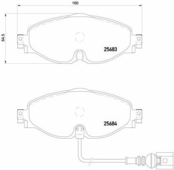 Volkswagen Golf 7 Ön Fren Balatası 1.4 TSI 140 / 150 Beygir 2013-2020 BREMBO