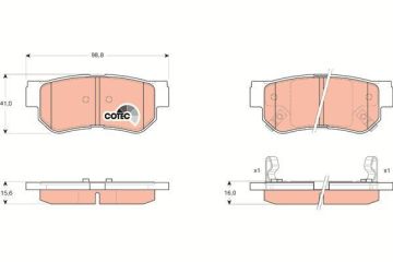 Hyundai Getz Arka Disk Fren Balatası 2002-2010 TRW