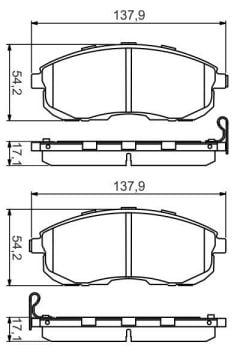 Nissan Juke Ön Fren Balatası Bütün Modellere 2010-2019 BOSCH