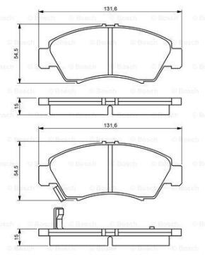 Honda Civic 6 Ön Fren Balatası 1.4 ABS'siz 1996-2001 BOSCH