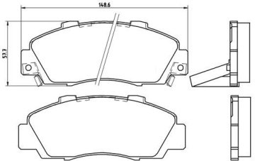 Honda CR-V Ön Fren Balatası 1996-2002 BREMBO