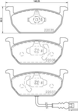 Seat Arona Ön Fren Balatası 1.6 TDI 95 Beygir 2017 Sonrası BREMBO