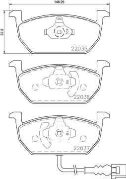 Skoda Octavia 3 Ön Fren Balatası 1.2 TSI 276 mm Disk İçin 2013-2020 BREMBO