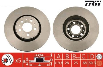 Volvo S80 Ön Fren Diski 2.0 Turbo 320 mm Çap 1998-2006 TRW