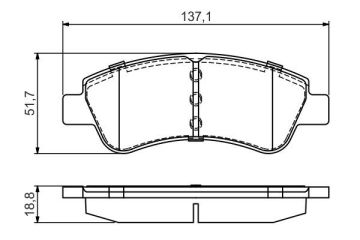 Peugeot 206 Ön Fren Balatası 1.6 16V 110 Beygir 1998-2006 BOSCH