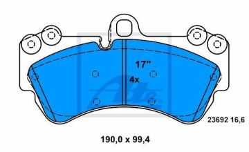 Porsche Cayenne Ön Fren Balatası 3.2 V6 2003-2010 ATE ORIGINAL