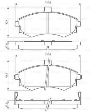 Hyundai Elantra Ön Fren Balatası 2001-2003 BOSCH