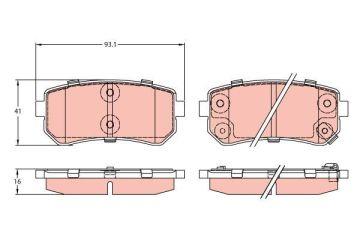 Hyundai i30 Arka Fren Balatası 2008-2011 TRW