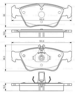 Mercedes 170 Kasa Ön Fren Balatası SLK200 136 Beygir 1996-2004 BOSCH