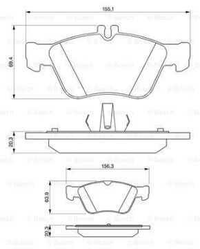 Mercedes CLK Serisi 208 Kasa CLK320 Ön Fren Balatası 1998-2002 BOSCH