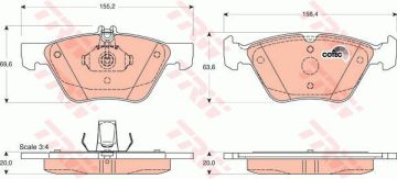 Mercedes 208 Kasa Ön Fren Balatası CLK320 1998-2002 TRW