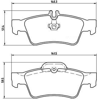 Mercedes E Serisi 211 Kasa Arka Fren Balatası 2002-2009 BREMBO