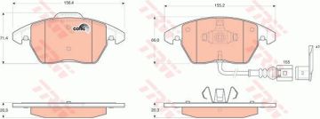 Volkswagen Caddy Ön Fren Balatası 2.0 TDI 140 Beygir 2005-2010 TRW