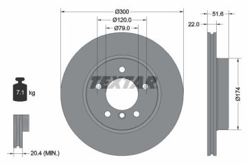 BMW 3 Serisi E46 Kasa Ön Fren Diski 325i 300 mm Çap TEXTAR