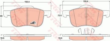 Volvo S80 Ön Fren Balatası 2.0 Turbo 286 mm Disk İçin 1998-2006 TRW