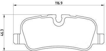 Range Rover Sport Fren Balatası Arka 3.0 TD / 3.6 TD 2009-2012 BREMBO