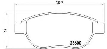 Citroen C4 Ön Fren Balatası 283 mm Disk İçin 2005-2009 BREMBO