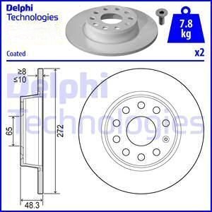 Ford Fusion Ön Fren Diski 258 mm Çap 2003-2011 DELPHI