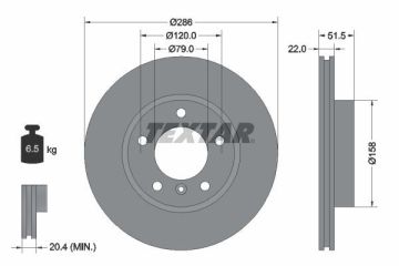 BMW 3 Serisi E46 Kasa Ön Fren Diski 316i 286 mm Çap TEXTAR