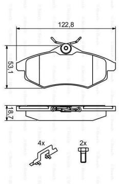 Citroen C3 Ön Fren Balatası 1.4 HDi 70 Beygir 2002-2009 BOSCH