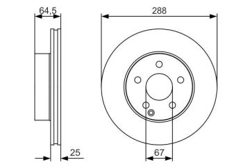 Mercedes 204 Kasa C180 Ön Fren Diski Standart Paket 288 mm Çap 2007-2013 FERODO