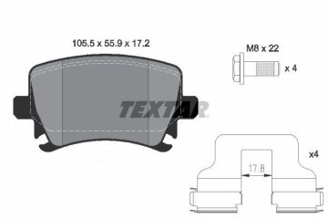 Volkswagen Passat B7 Arka Fren Balatası 1.4 TSI 122 Beygir 2011-2014 TEXTAR